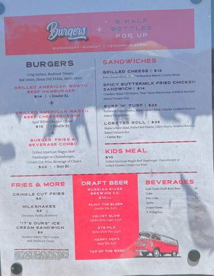 Burgers & Half Bottles by null