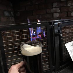 The Hay Stook - Pint in front of their gas fire