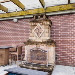 Cinema Cafe - Fireplace on front patio