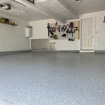 Mach One - Epoxy Flake Flooring Two Car Garage Project - Flooring Near Me