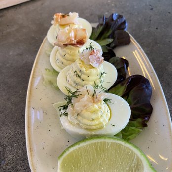 Monkeypod Kitchen - Lobster Deviled Eggs - New American Near Me - Lahaina, Hawaii