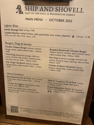 Menu photo 1 The Ship & Shovell London, XGL Menu photo 1 The Ship & Shovell London, XGL