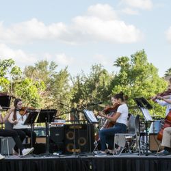 Community School of Naples - The High School orchestra performs at the CSN Family Picnic in the Spring.