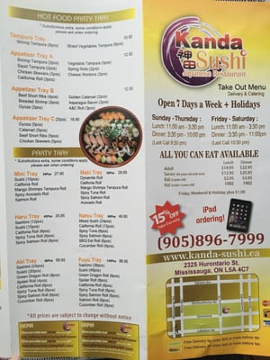 Menu photo 5 Kanda Sushi Japanese Buffet Mississauga, ON