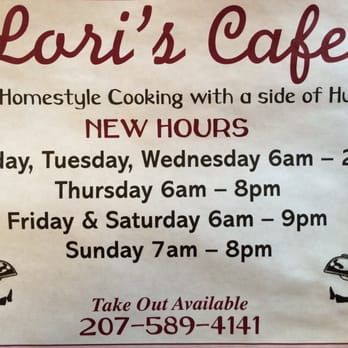 Lori's Cafe - a sign for lori's cafe - Breakfast & Brunch Near Me - Liberty, Maine