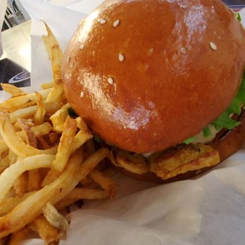 The Burger Place - Grilled chicken sandwich and side of small fries - Burgers Near Me - Melbourne, Florida