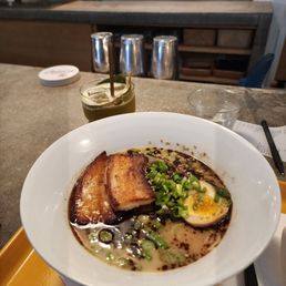 Tonkatsu Ramen with a cocktail. #knockifyoubuck1 Tonkatsu Ramen with a cocktail. #knockifyoubuck1