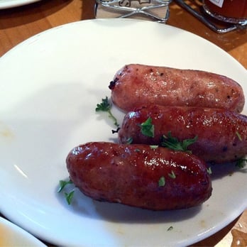 Plums Cafe - Side of sausages.. Yuck - Breakfast & Brunch Near Me - Costa Mesa, California