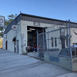 Slappy's Garage - Sidewalk view of the shop