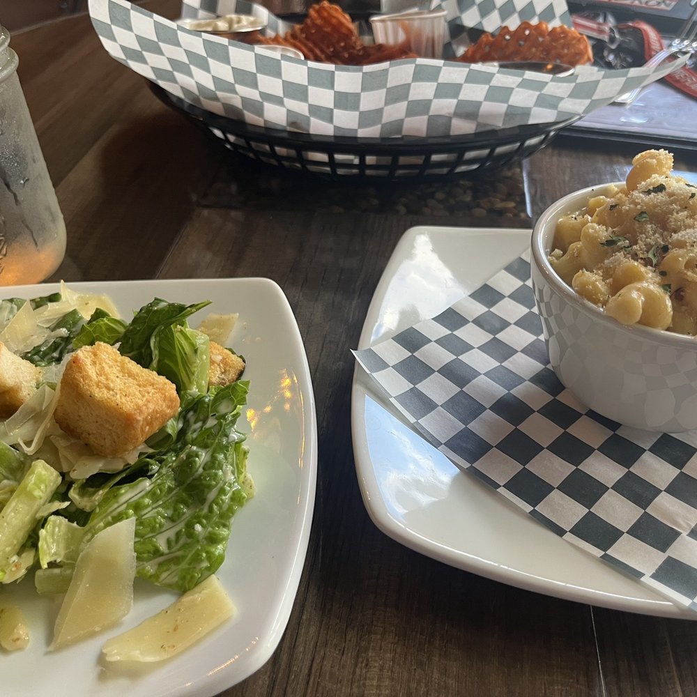 The Kosmos - Side Caesar salad and side Mac n cheese - Bars Near Me - Albuquerque, New Mexico