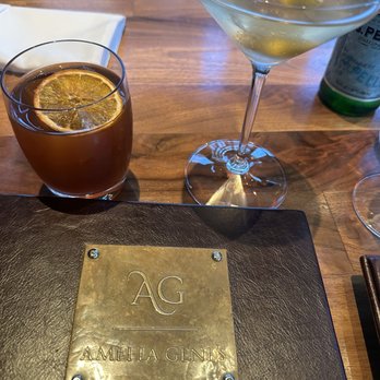 Amelia Gene's - CXFFEEBLACK OLD FASHIONED - Buffalo Trace, Espresso, Orange, Brown Sugar Simple      Dirty Martini - Bars Near Me - Memphis, Tennessee