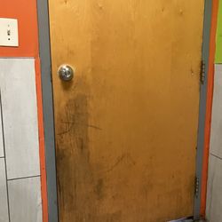 Mud all over the door