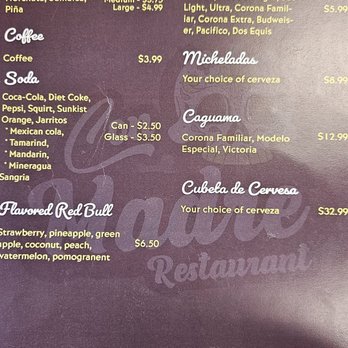 Con Madre Restaurant  - Menu. - Mexican Near Me - Riverside, California