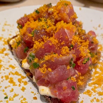 Dame - Tuna tartare & bottarga on toast. Lovely combo - Seafood Near Me - New York, New York
