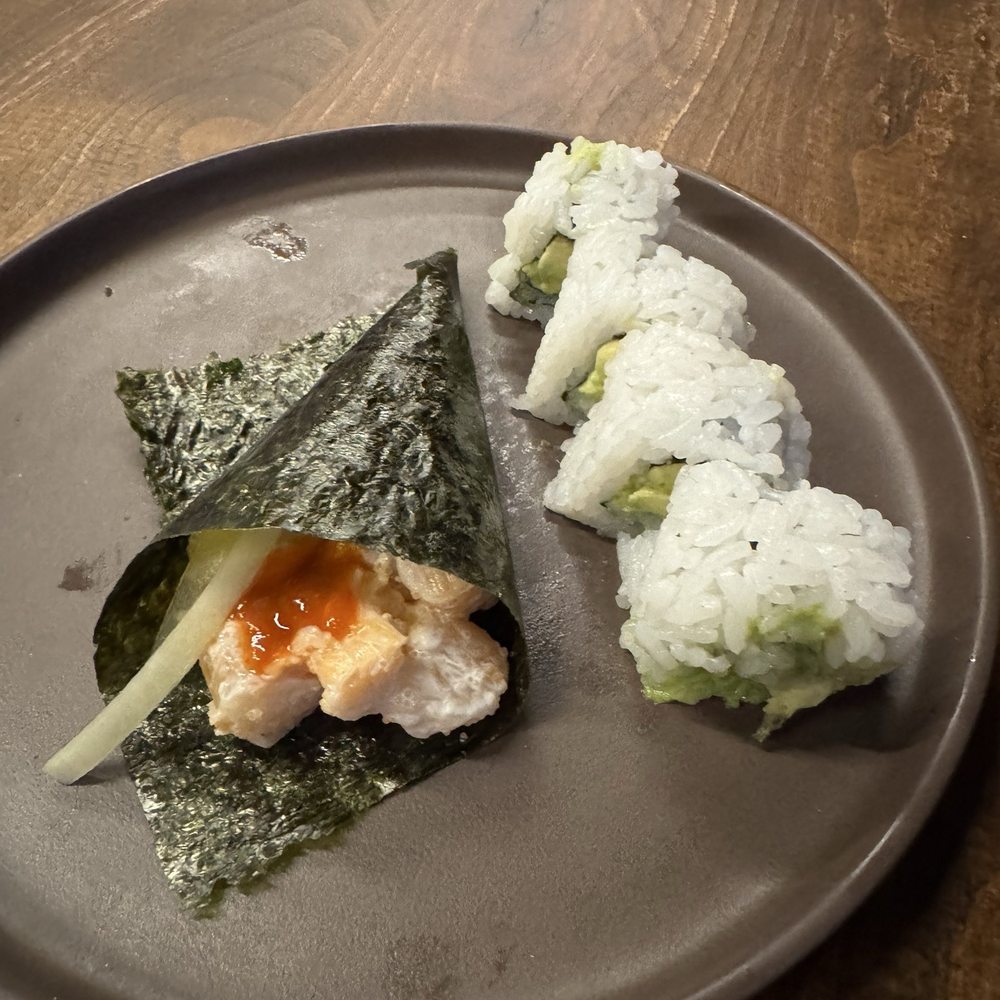 Pier 50 Sushi - Arden - Spicy Scallop hand roll and avocado roll - Sushi Bars Near Me - Sacramento, California Pier 50 Sushi - Arden - Spicy Scallop hand roll and avocado roll - Sushi Bars Near Me - Sacramento, California