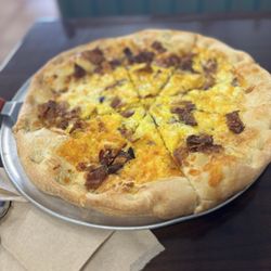 The Soup Jungle Cafe - Breakfast Egg and Cheese with Bacon Pizza Breakfast