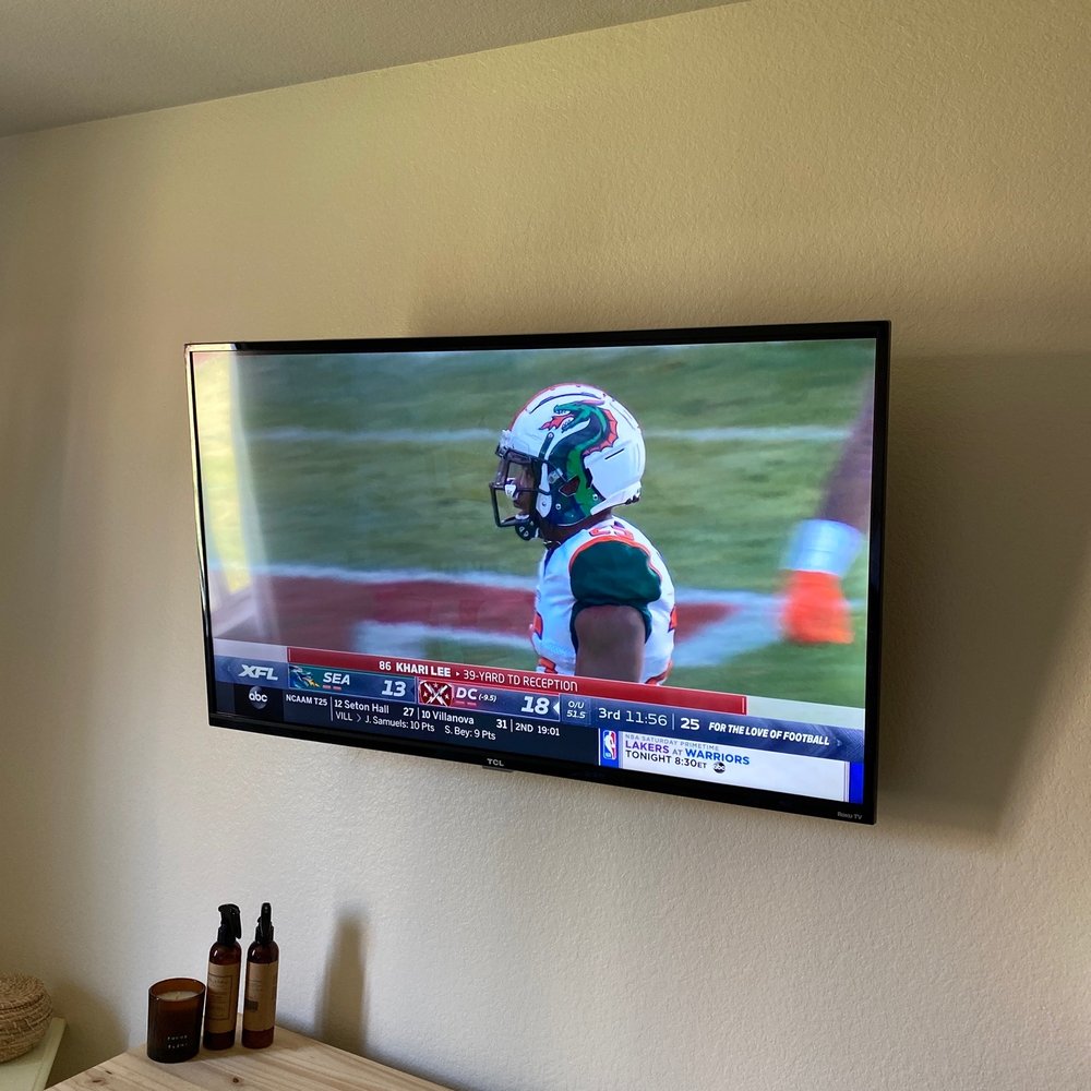 43 inch TV in bedroom