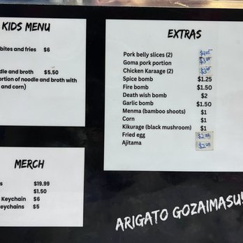 Ramen Kai - back of the menu - Japanese Near Me - Laredo, Texas Ramen Kai - back of the menu - Japanese Near Me - Laredo, Texas