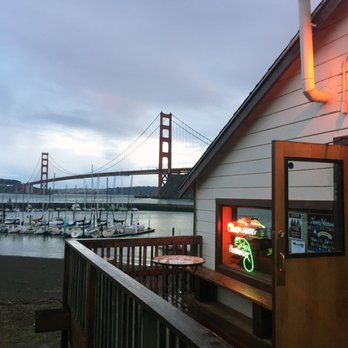 Travis Marina Bar - view from the front door, porch - Bars Near Me - Sausalito, California