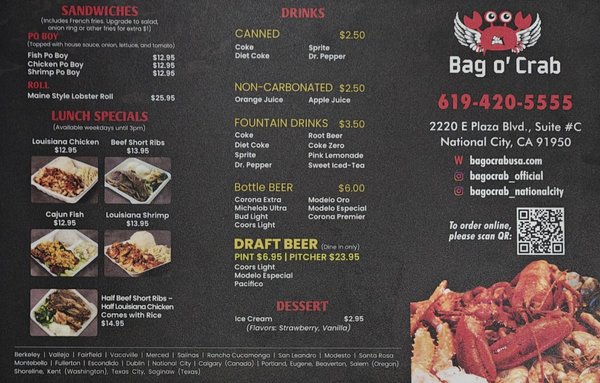 Menu photo 4 Bag O Crab National City, CA