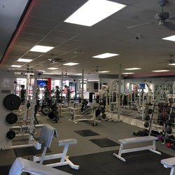 Gymies Fitness Center - Plenty of resistance training equipment - view from south-west corner of weight lifting area