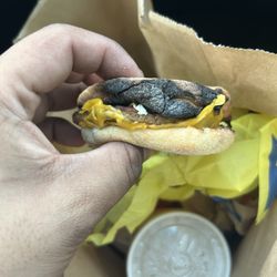 McDonald's - Wtf McDonald's gave me a burnt Sausage McMuffin