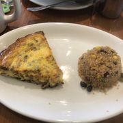 Photo of Skylines Cafe - Clayton, NC, United States. Crustless Quiche (keto) and quinoa salad