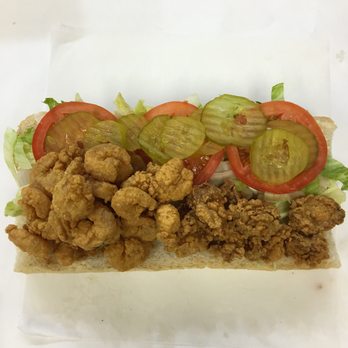 Lucky Jean Seafood - Half and Half Fried Shrimp and Oyster Poboy - Chinese Near Me - New Orleans, Louisiana Lucky Jean Seafood - Half and Half Fried Shrimp and Oyster Poboy - Chinese Near Me - New Orleans, Louisiana