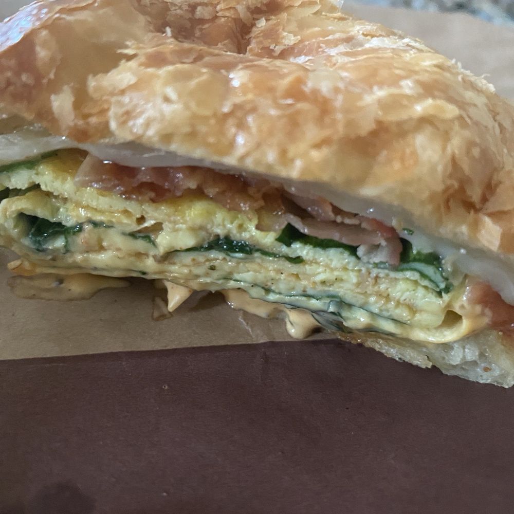 Manhattan Bagel - Spinach Bacon Croissant - Bagels Near Me - Westfield, New Jersey