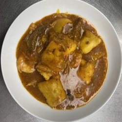 Liberian Cuisine on Wheels - Yarm soup with stock fish. Chef recipe
