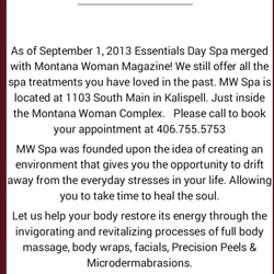 MW Spa - Snapshot of website stating their merger. It's just bad business refusing to honor certificates from the spa you've merged with.