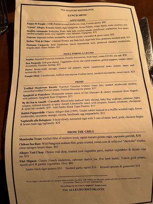 Menu photo 5 Via Allegro Ristorante Etobicoke, ON