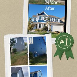 Our house before and after painting