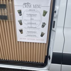 Lee's Lunch wagon - This is the coffee van menu next to Lee's