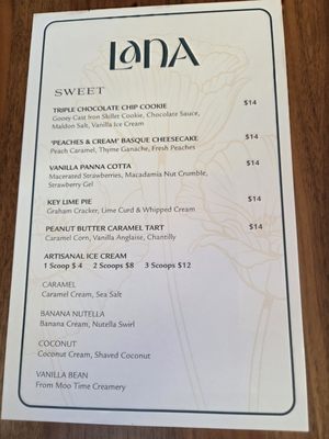 Menu photo 4 Lana Solana Beach, CA