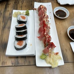 Sake maki and the shooting star roll Sake maki and the shooting star roll
