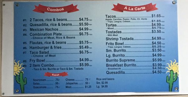 Menu photo 3 Taqueria Morales Sanger, CA