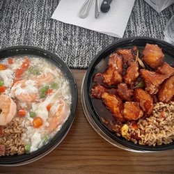 China Kitchen - Shrimp with lobster sauce & General Tso's Chicken Lunch combos