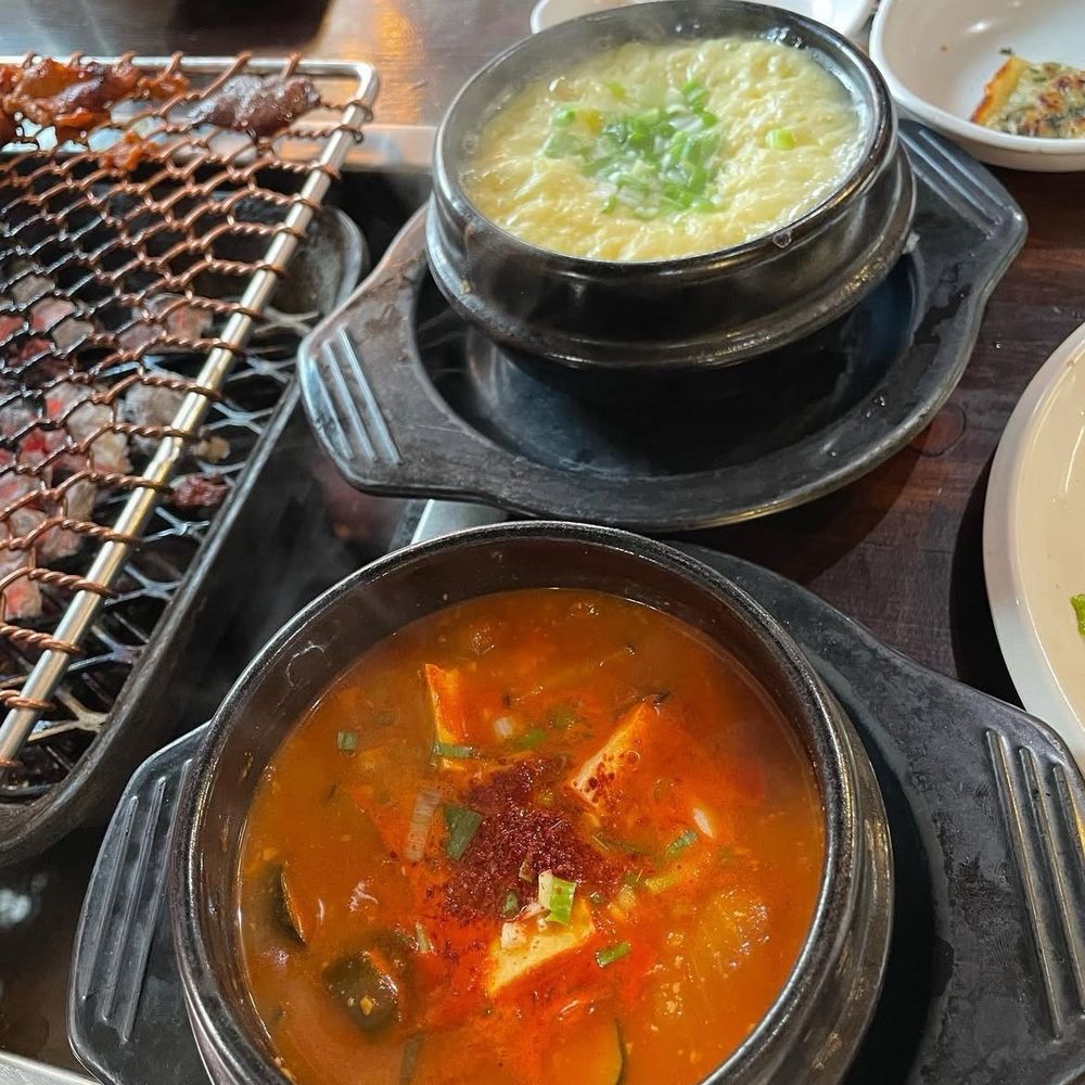 Soondubu and steamed egg