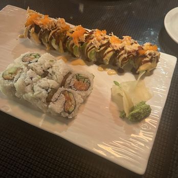 Koi Sushi and Hibachi - Phoenix roll and a salmon roll - Asian Fusion Near Me - Peru, Illinois Koi Sushi and Hibachi - Phoenix roll and a salmon roll - Asian Fusion Near Me - Peru, Illinois