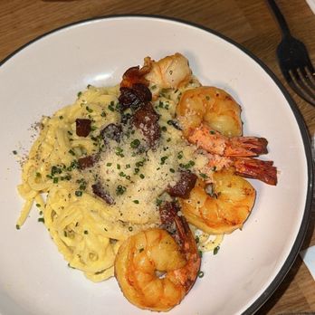 Lyla - Truffle carbonara (added shrimp) - Italian Near Me - Dallas, Texas Lyla - Truffle carbonara (added shrimp) - Italian Near Me - Dallas, Texas