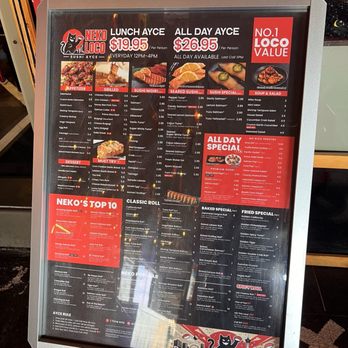 Neko Loco Sushi - Menu outside - Japanese Near Me - Las Vegas, Nevada Neko Loco Sushi - Menu outside - Japanese Near Me - Las Vegas, Nevada