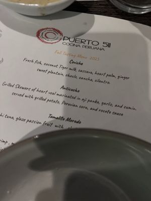 Menu photo 5 Puerto 511 Baltimore, MD