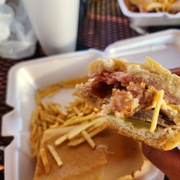 a hand holding a half eaten sandwich a hand holding a half eaten sandwich
