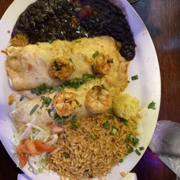 Seafood enchiladas