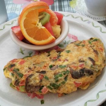 The Cup Cafe - Four ingredient omelet with side of delicious fruit in place of potatoes. Absolutely excellent! - Breakfast & Brunch Near Me - Reno, Nevada The Cup Cafe - Four ingredient omelet with side of delicious fruit in place of potatoes. Absolutely excellent! - Breakfast & Brunch Near Me - Reno, Nevada