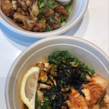 moonbowls - Korean BBQ Cauliflower Wings Build Your Own Bowl with tofu, kimchi, broccoli, seaweed, kale and corn - Korean Near Me - Chicago, Illinois