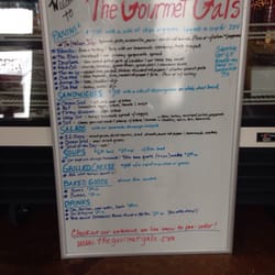 The Gourmet Gals - In addition to menu, they have other items. Online menu at www.thegourmetgals.com