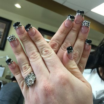 Elite Nails - Beautiful design by Jinni!!! Silver bows - Nail Salons Near Me - Vista, California Elite Nails - Beautiful design by Jinni!!! Silver bows - Nail Salons Near Me - Vista, California