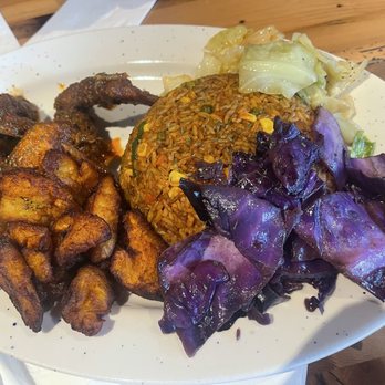 AfroEatz - Joll Jollof Rice + Chicken wings with plantains - African Near Me - Sacramento, California AfroEatz - Joll Jollof Rice + Chicken wings with plantains - African Near Me - Sacramento, California